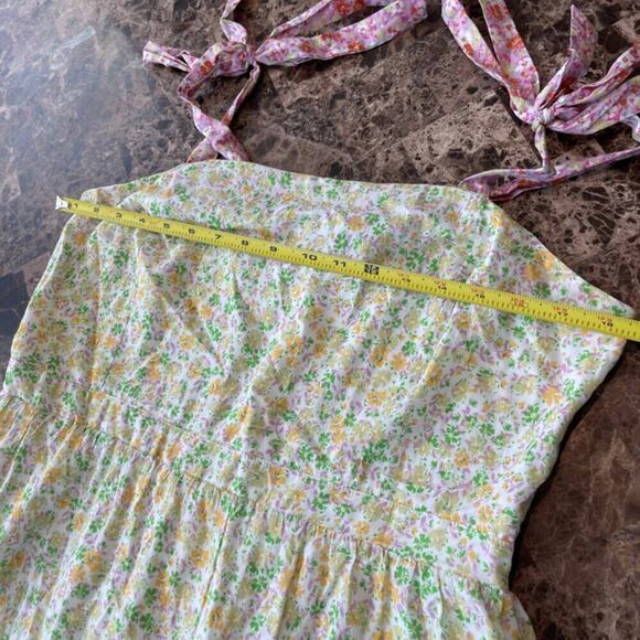 LOST & WANDER MAXI DRESS FLORAL RUFFLES TIERED SZ M BOHO COTTAGECORE - Picture 6 of 16